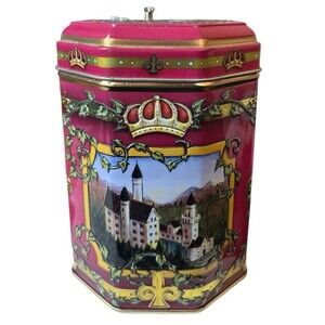 Stieffenhofer Germany Red Tin Music Box 2007 Works 6 x 4"